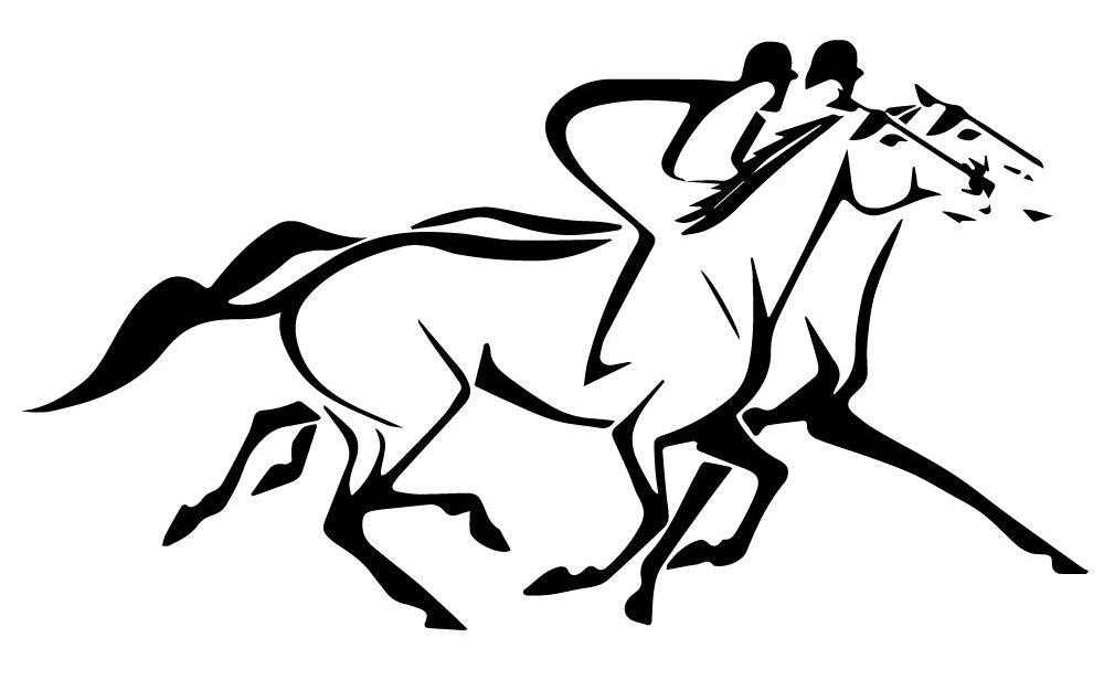 Racing Horse Vinyl Decal Large, Horse Float Vehicle Sticker for Ute 4WD Truck, Galloping Horse Silhouette