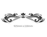 925mm Pinstripe Scroll decorative swirl sticker set Truck & Horse Float ute vinyl - Mega Sticker Store