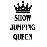 Show Jumping Queen Vinyl Decal, Equestrian Vehicle Sticker for Horse Floats and Trucks