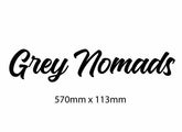 Stylish Grey Nomads RV Decal - Perfect for Your Motorhome and Caravan