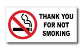 Thank You for Not Smoking Sticker Sign – No Smoking Window Decal (Pack of 3)