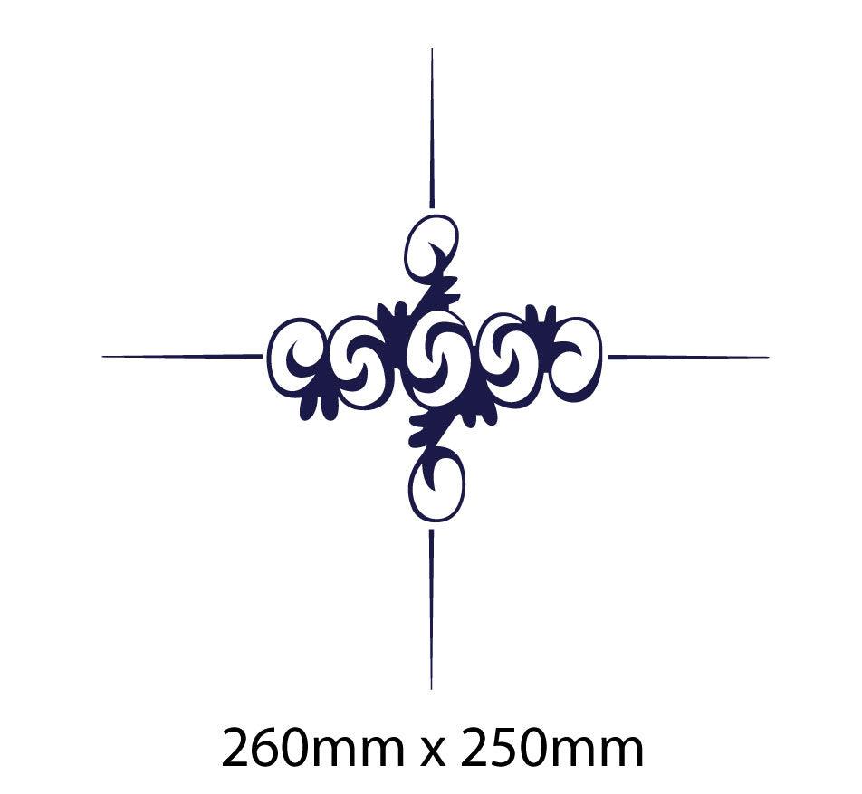 QTY 2 X Truck pinstripe scroll sticker decal 260mm horse float van vehicle A1 - Mega Sticker Store