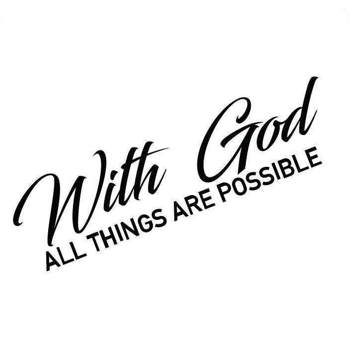 With God Religious car sticker decal