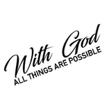 With God Religious car sticker decal