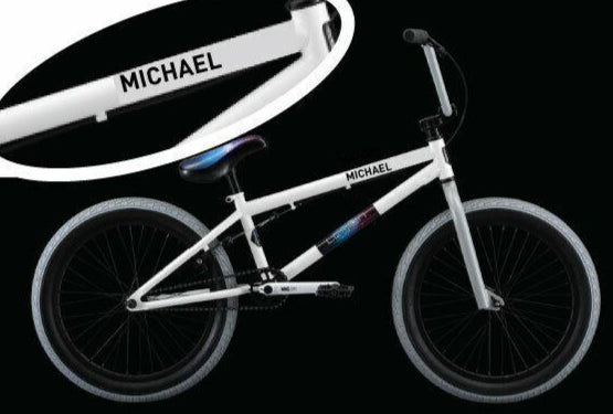 bike custom name decal