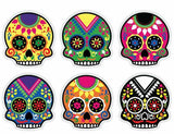 car sticker day of the dead skulls