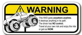 funny warning sticker 4wd