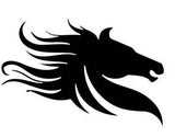 Horse Head Vinyl Decal Sticker, Flowing Mane Equestrian 4WD Ute Door Graphic, Horse Truck Side Decal 7 Year Vinyl