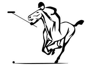 Polo Player Horse Decal (Large)