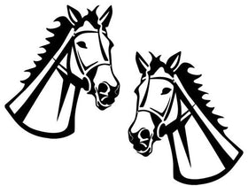Horse Head Decal Large (set of 2)