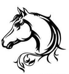 Horse Head Decals vehicle horse float sticker vinyl