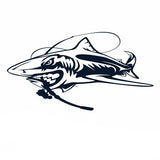 shark boat sticker with teeth
