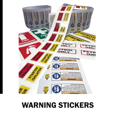 Warning Protective Stickers: First Aid, CCTV, GPS, Fire, and More - Fuel Stickers Available