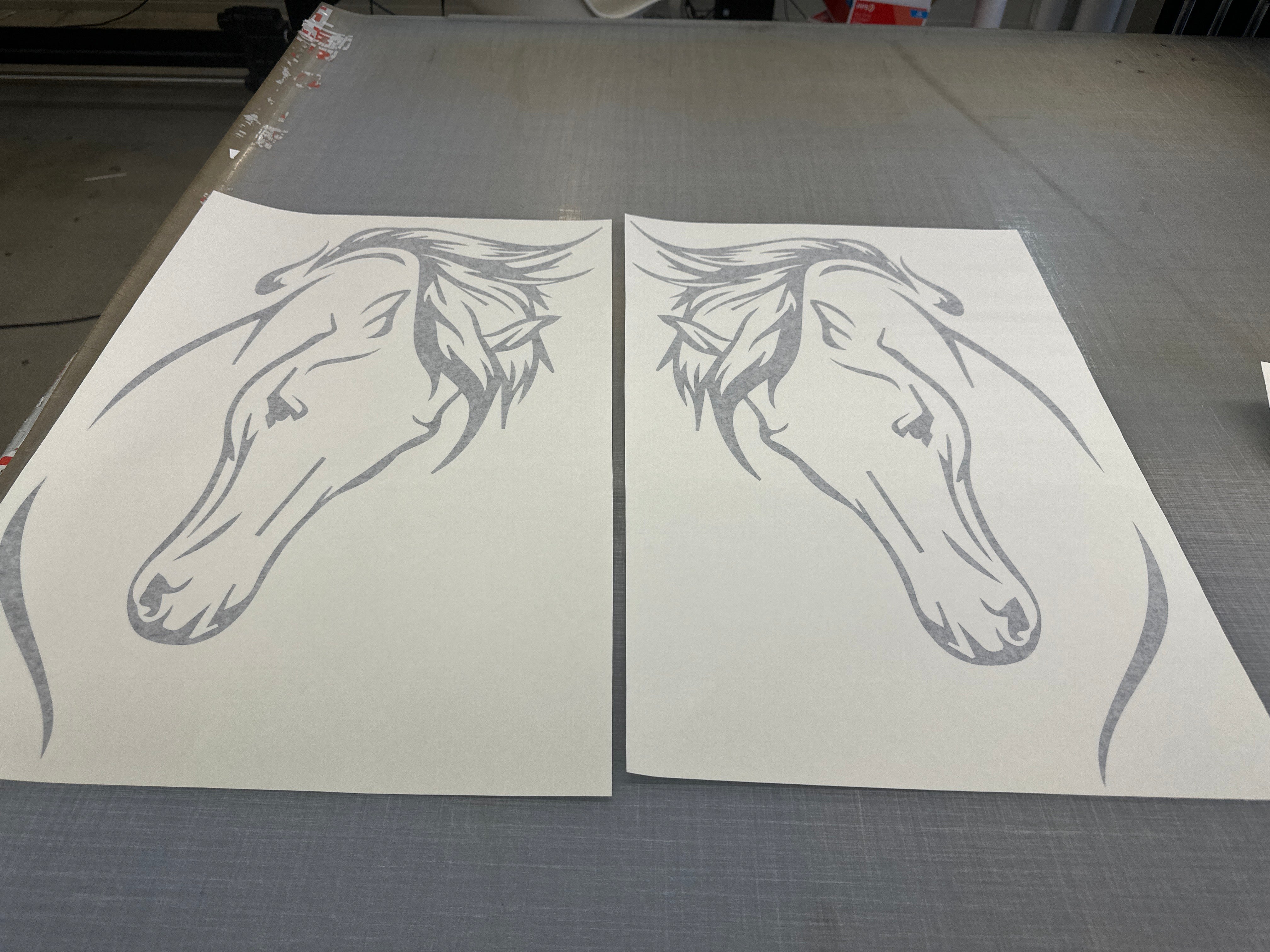 QTY 2 LARGE HORSE  DECAL UTE 4WD HORSE FLOAT  STICKERS H001