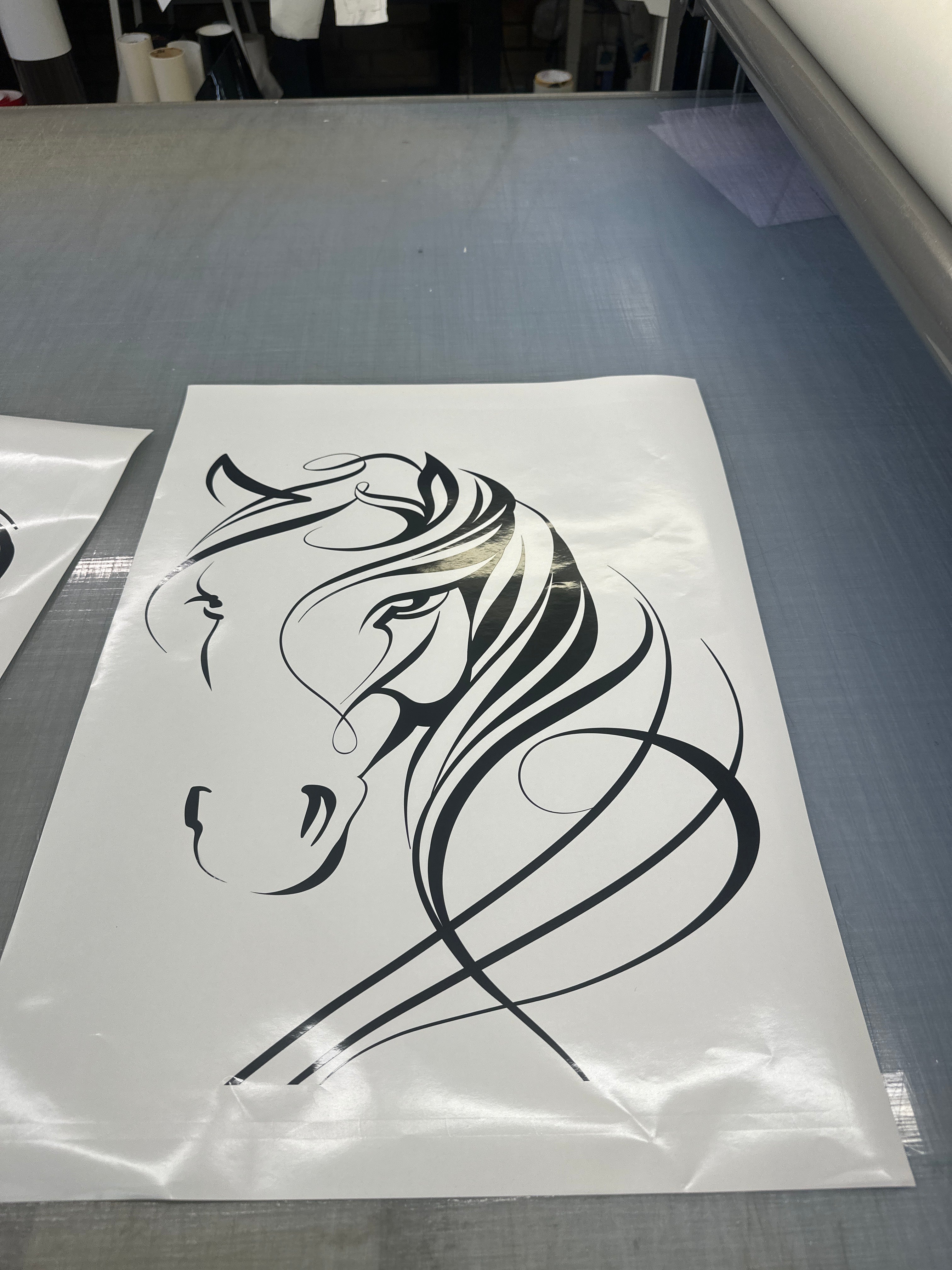 Decorative  Horse Head Decals in Black, Trailer and Ute Stickers400mm x500mm