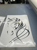 Decorative  Horse Head Decals in Black, Trailer and Ute Stickers400mm x500mm