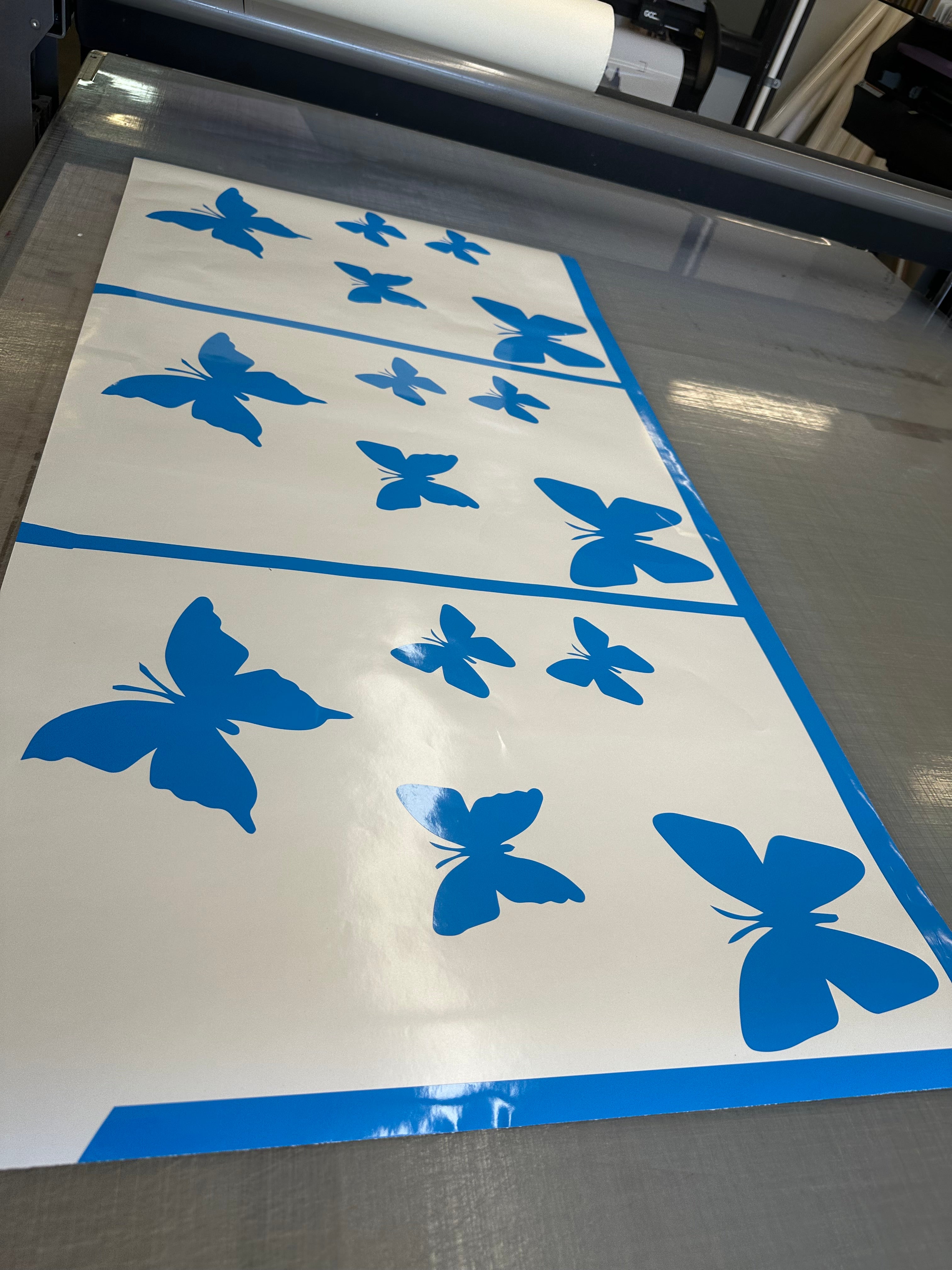 Glass Pool Fence Safety Decals Butterflies, window decals