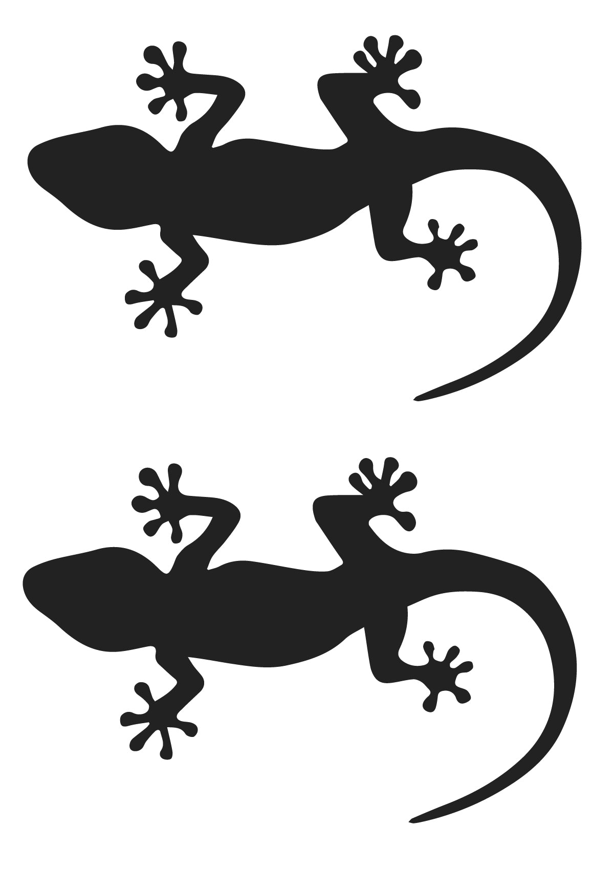 Gecko Sticker Decal for Car, Ute, Laptop or Vehicle  Vinyl Sticker Available in Black or White, Multiple Sizes