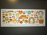 Retro Hippie Decal Pack – Flower Power, Groovy Vibes & Boho Stickers for Vans