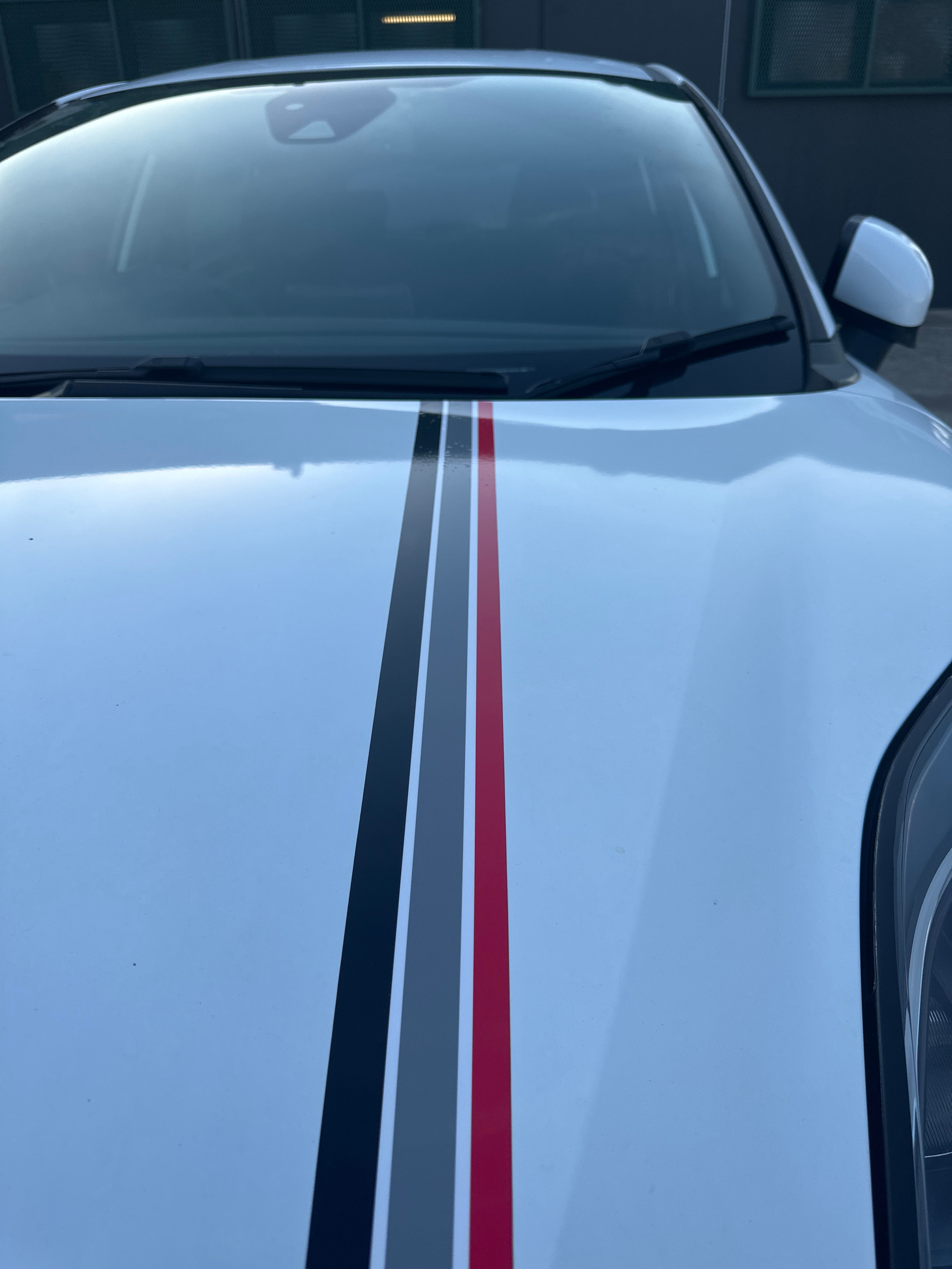 Red Grey Black Pinstripe Vinyl Decal – Waterproof Van Stripe for Campervan, RV, Kombi, Transit | DIY Vehicle Graphics