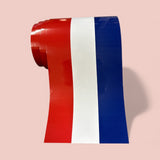 Patriotic Red White Blue Van Stripe: Gloss Vinyl Exterior Decal in Custom Sizes