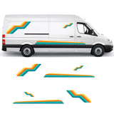 3 Piece Universal Retro Van Vehicle Stripes camper motorhome Universal Body Kit