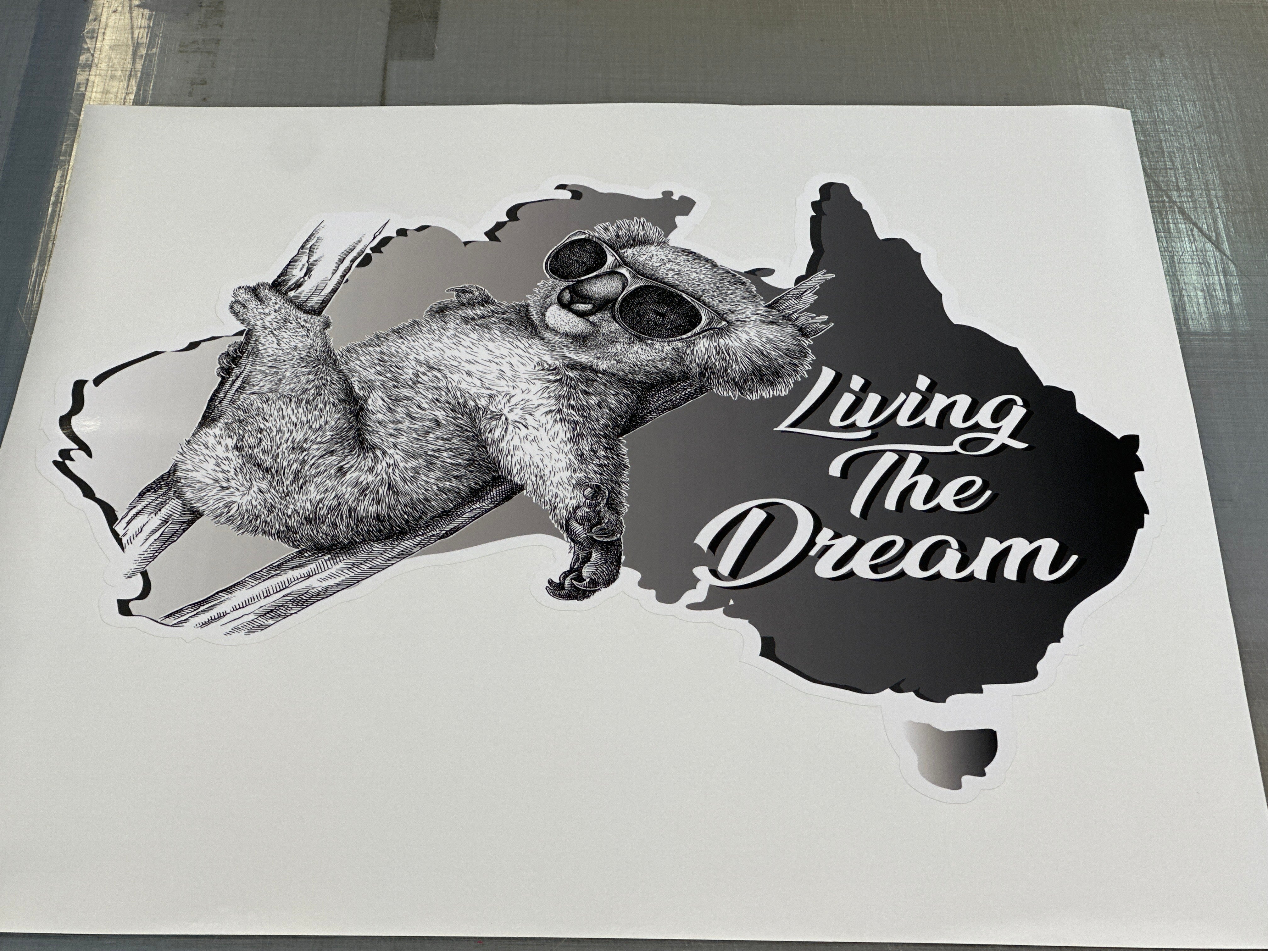 Koala Australian Map sticker decal Motorhome, vehicle, camper , truck, van Living the dream