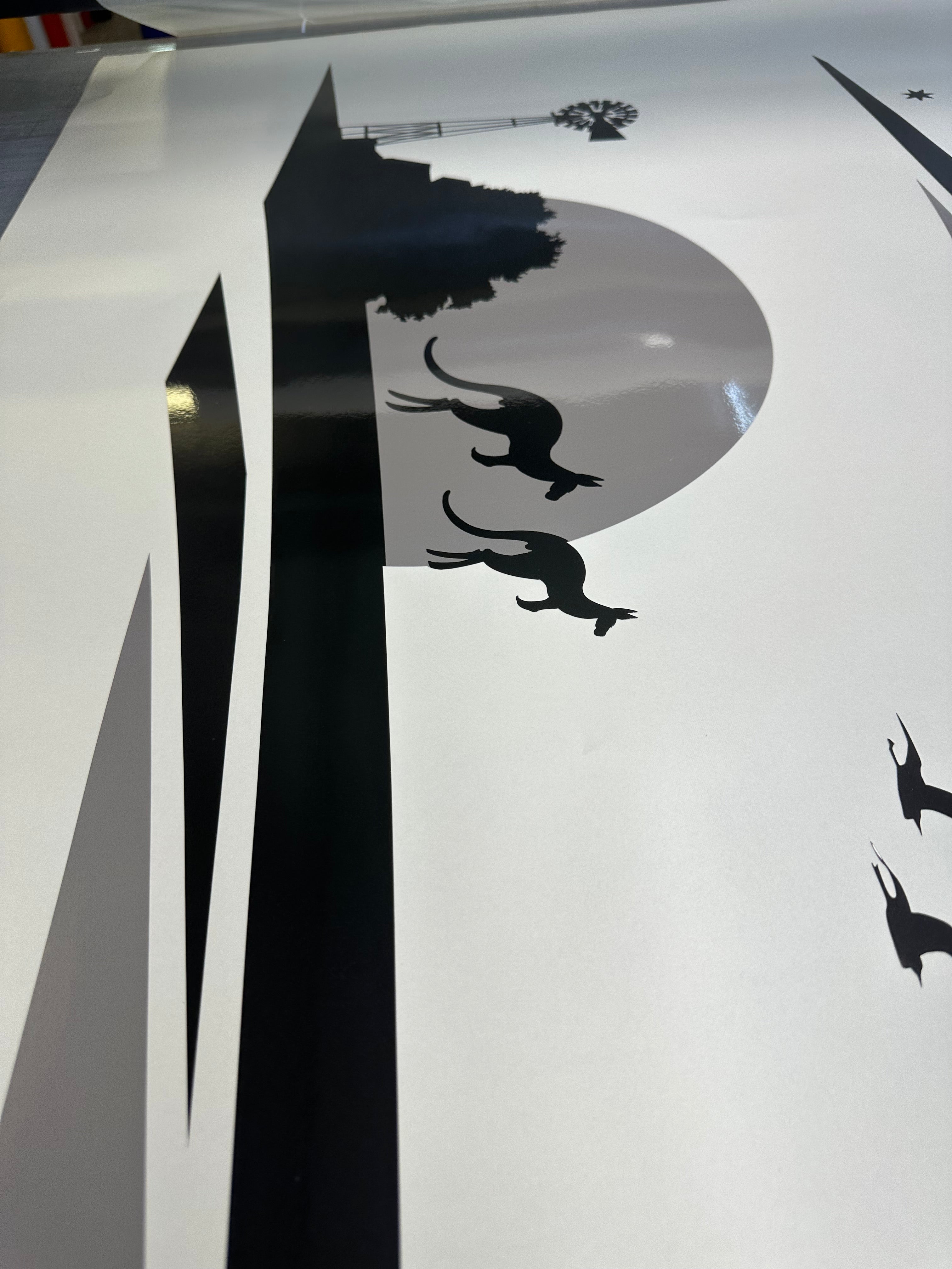 KANGAROO STRIPES WITH WINDMILL AND SOUTHERN CROSS, Boat RV Campervan, Motorhome