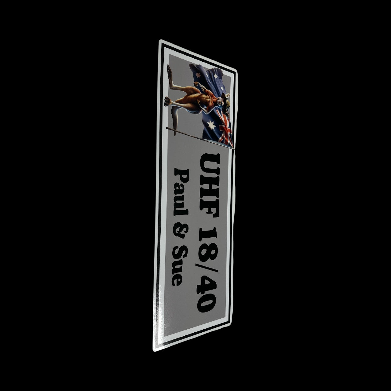 Custom Personalized UHF sticker Decal motorhome camper vehicle