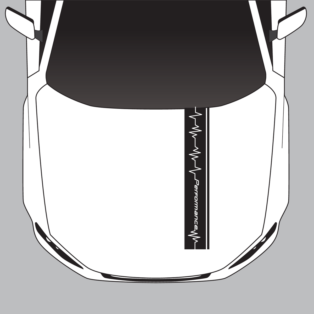 performance bonnet pin stripe decal