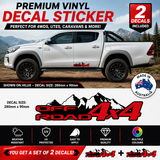 4x4 Mountain Graphic Sticker for Ute Truck Caravan Camper