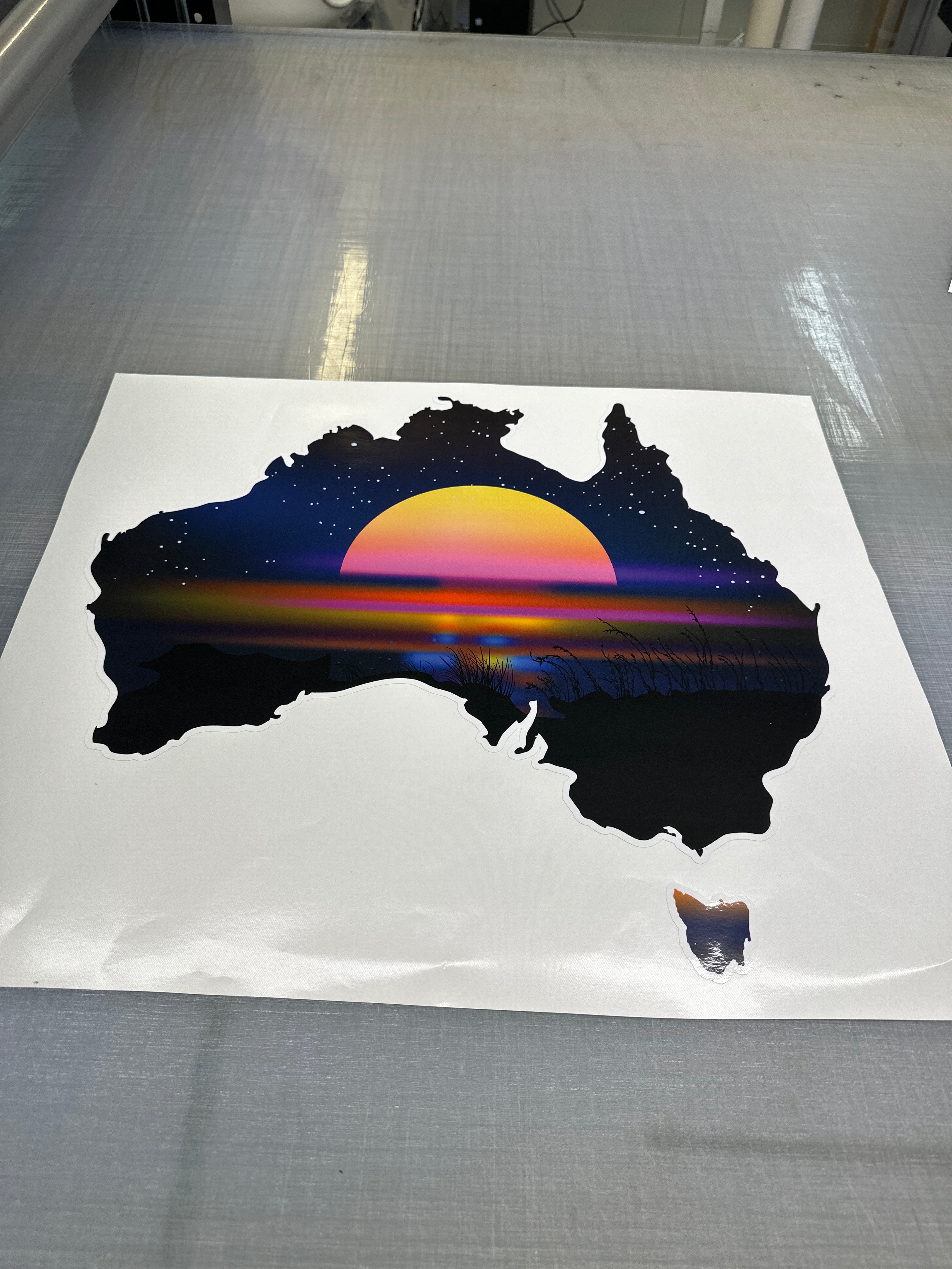 Colorful Australia Map Vehicle Sticker for Caravans & Motorhomes