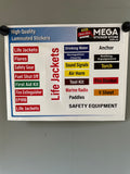 Boat safety warning stickers