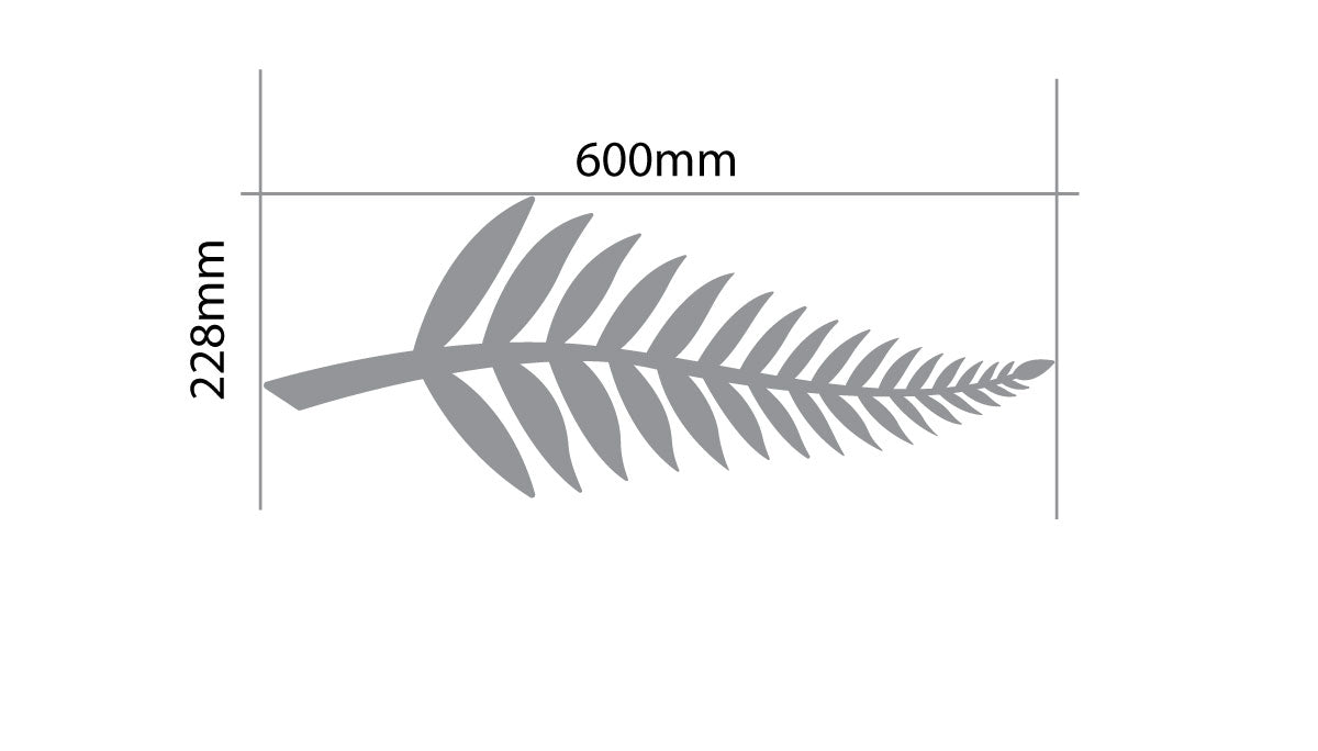 60cm Silver fern car sticker decal vehicle sticker motorhome window ute