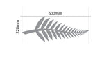 60cm Silver fern car sticker decal vehicle sticker motorhome window ute