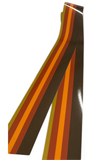 Brown  Retro stripe pinstripe vehicle sticker decal van motorhome camper RV greens and blues and white