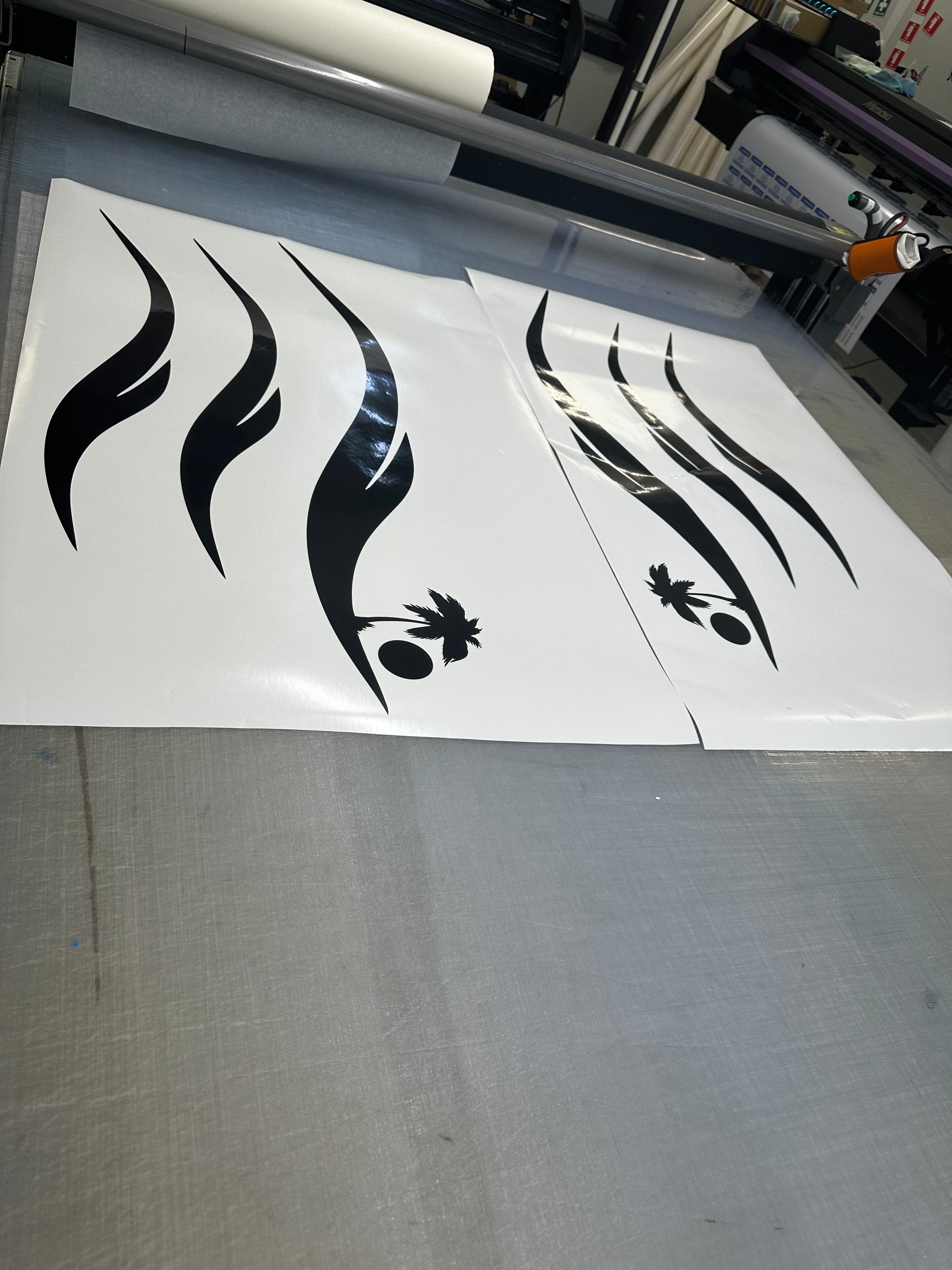 Palm Pinstripe Vehicle Decals stripes for campervan motorhome vehicle Transit Van