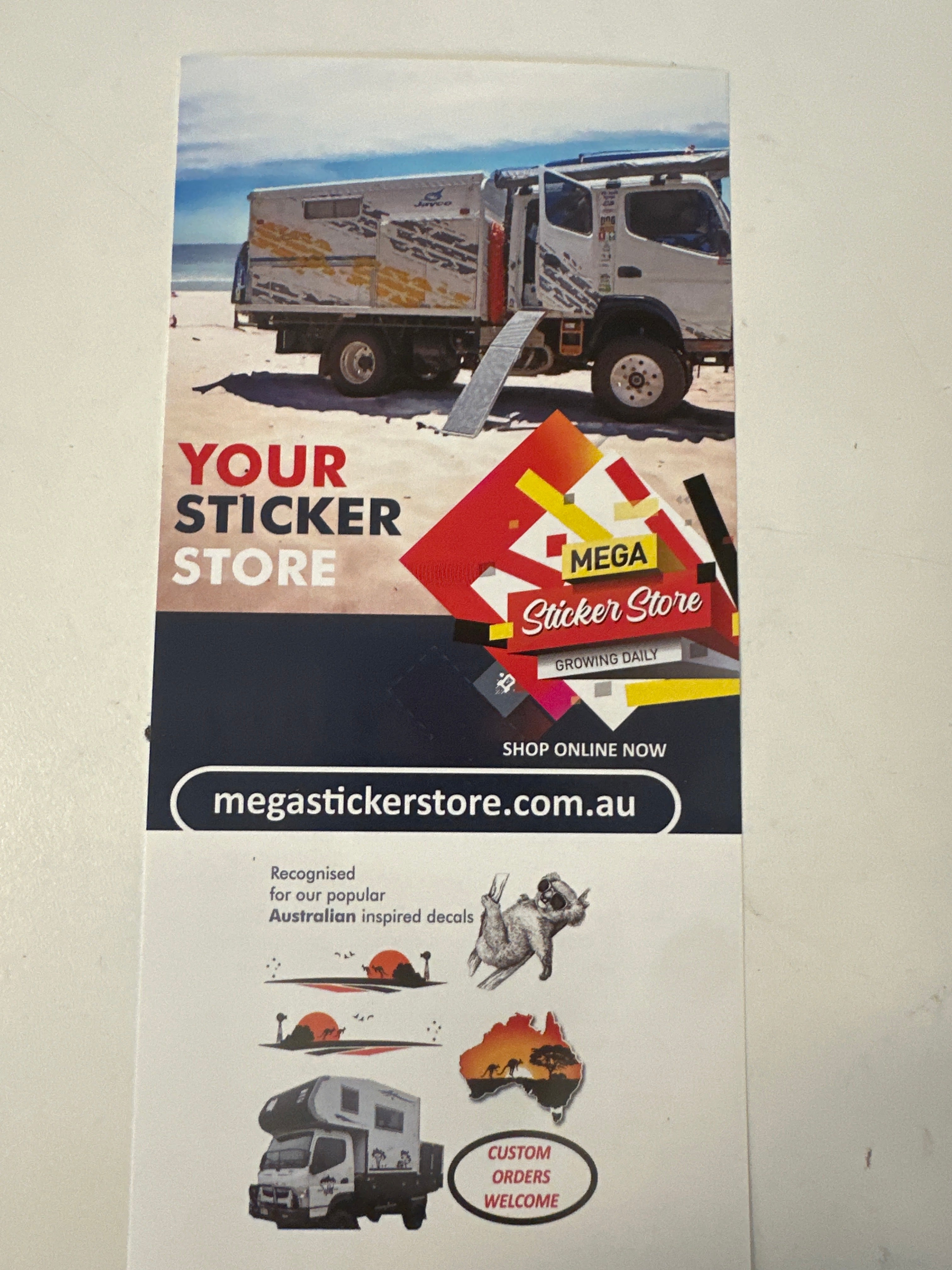 Koala Australian Map sticker decal Motorhome, vehicle, camper , truck, van Living the dream