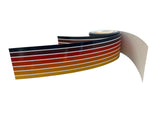 Retro Orange & Brown Pinstripe Decal for Cars, Vans, RVs, Motorhomes, Campers & Horse Floats