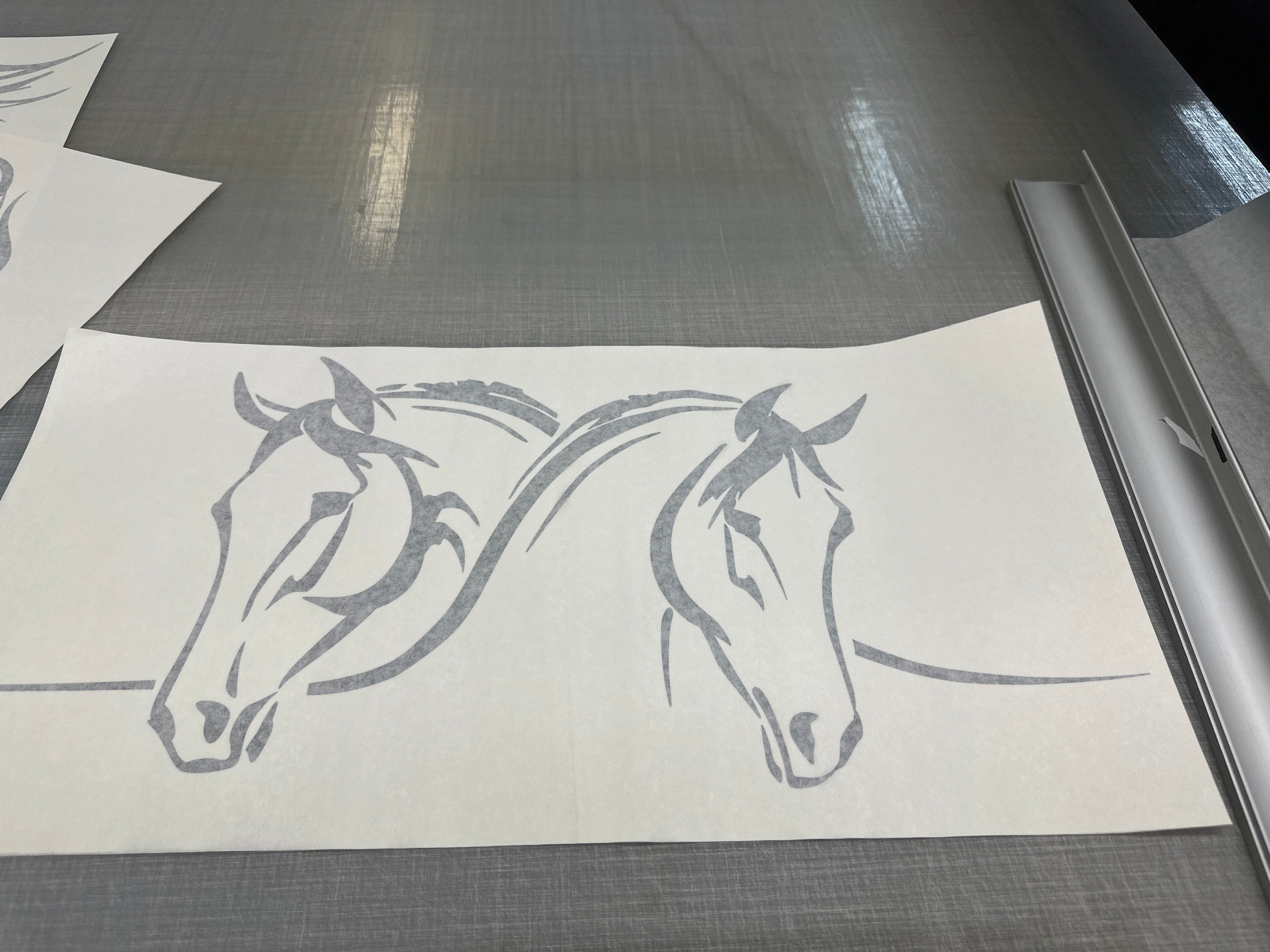 Horses Heads Horses on Board Horse Float Decals for Horse Trailer truck stickers