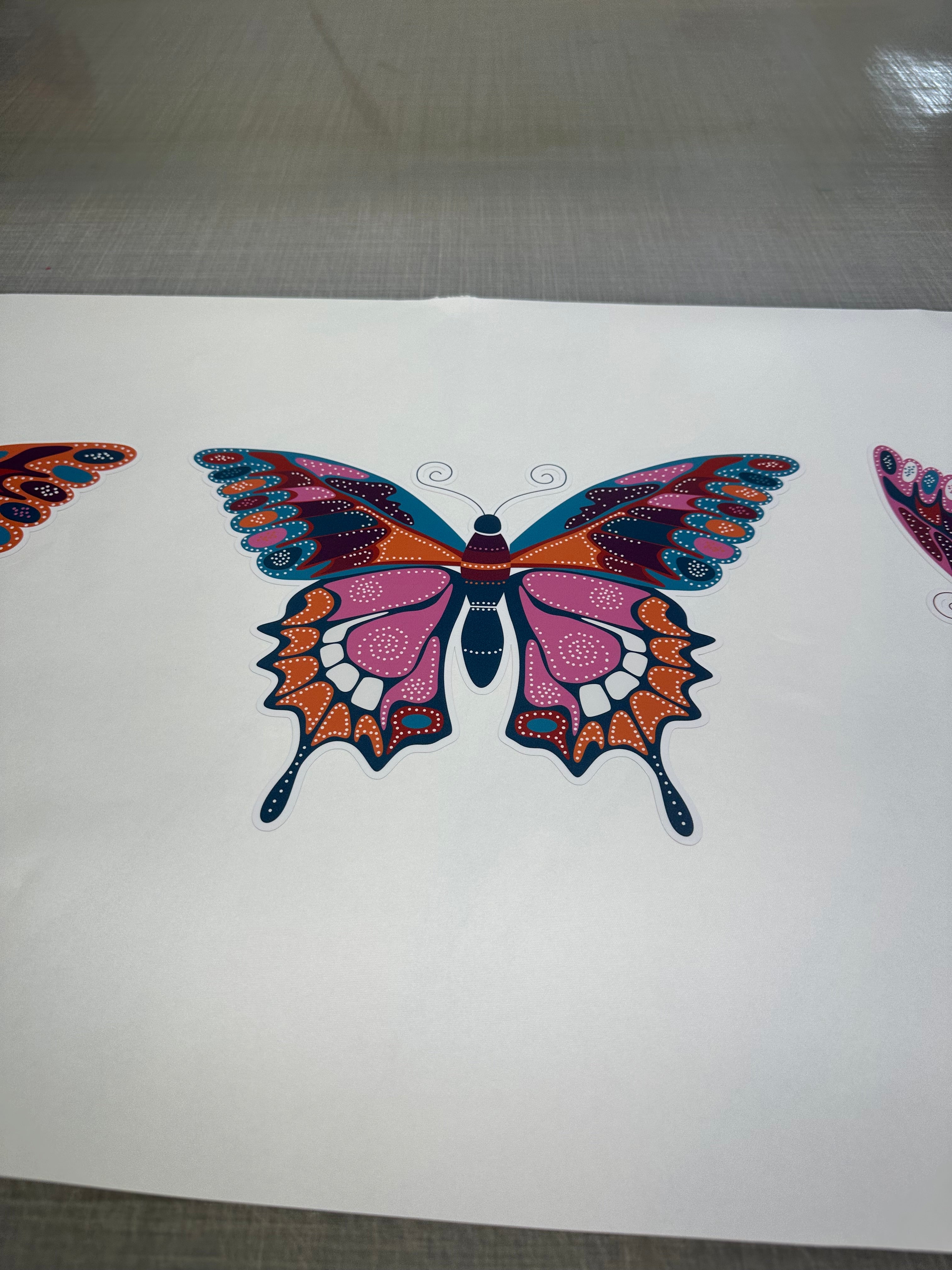 Large Butterfly set Sticker decal  car , camper, RV Motorhome, 4x4 ,patterned