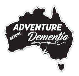 Adventure Before Dementia car RV motorhome camper vehicle sticker decal caravan van life truck Australian map