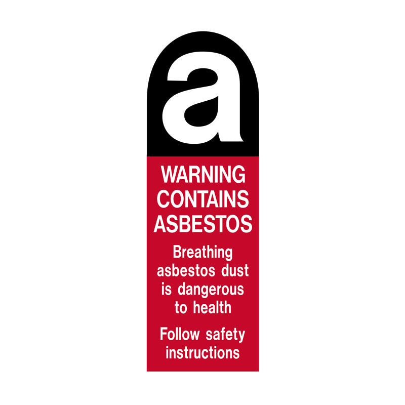 Pack of Asbestos warning stickers vinyl decals