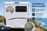 Large Map Australia Motorhome decal detailed Road Map Sticker Decal