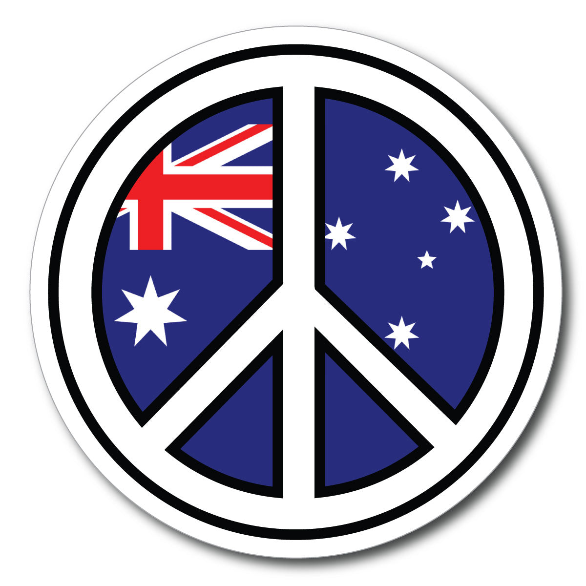 vehicle sticker decal Australia flag peace sign car sticker