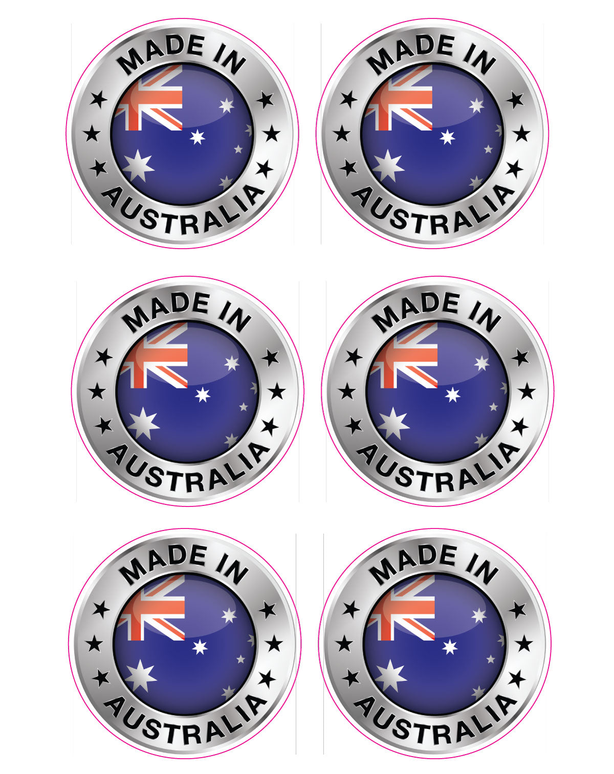 Made in Australia Sticker with Aussie Flag, Vinyl Car Bumper Decal for 4x4 Truck Motorhome, Australian Made Product Label