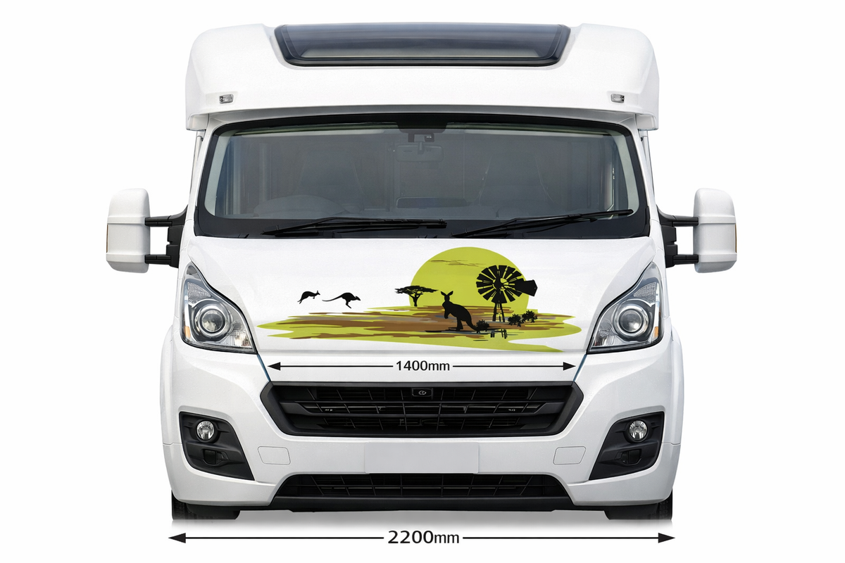 Motorhome Caravan Stripe Decals 1400mm – Australian RV Camper Van Vinyl Graphics