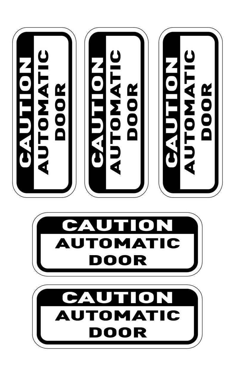 Door Warning Sticker, push , pull , slide, Automatic Door sign – Mega ...