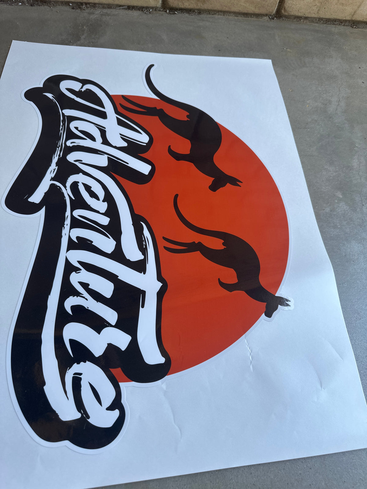 Adventure awaits decal sticker Kangaroos motorhome truck vehicle