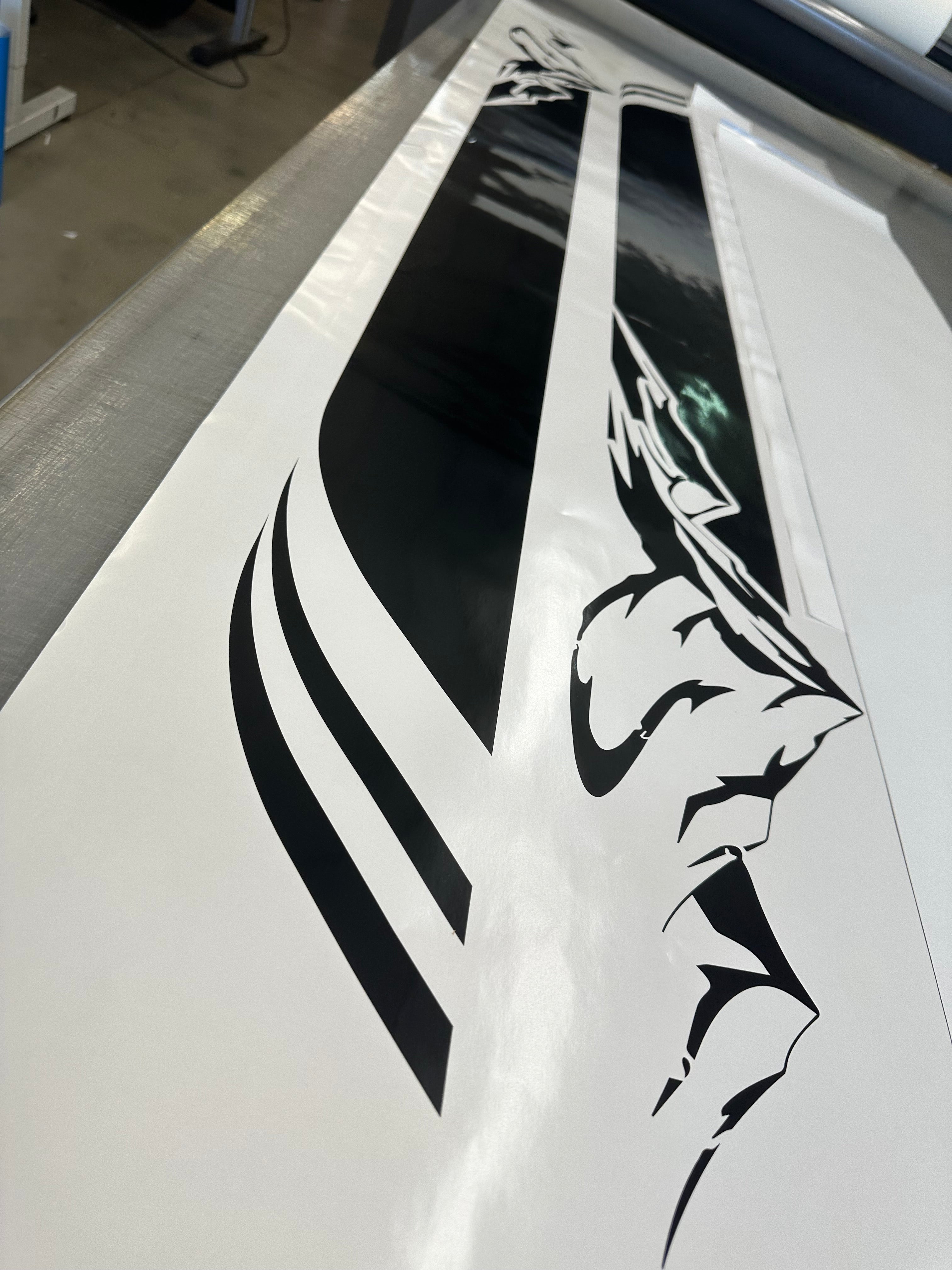 2x Mountain Side Door Fender Skirt Stripes Decals universal